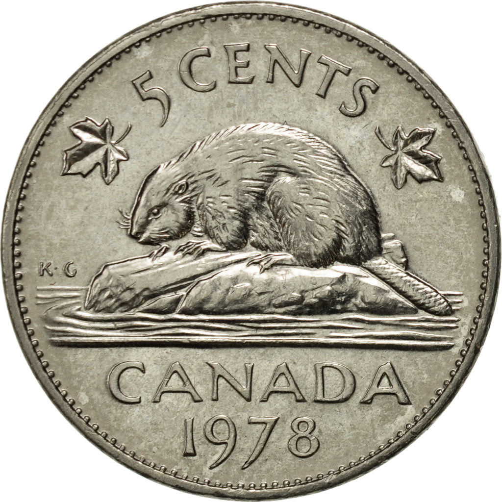 Coin, Canada, Elizabeth II, 5 Cents, 1978, Royal Canadian Mint, Ottawa