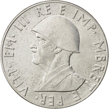 Albania, Vittorio Emanuele III, 2 Lek, 1939, Rome, SPL-, Acciaio inossidabile...