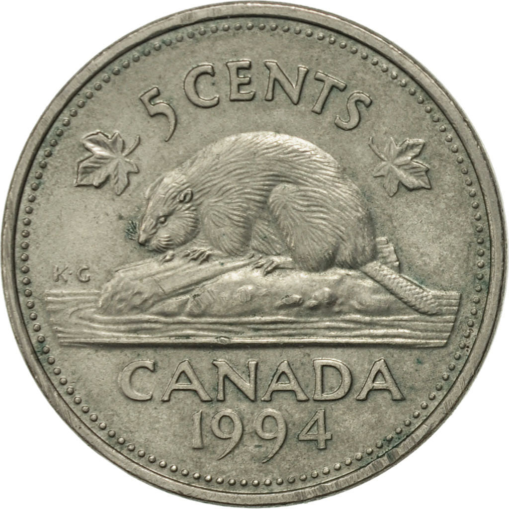 Coin, Canada, Elizabeth II, 5 Cents, 1994, Royal Canadian Mint, Ottawa