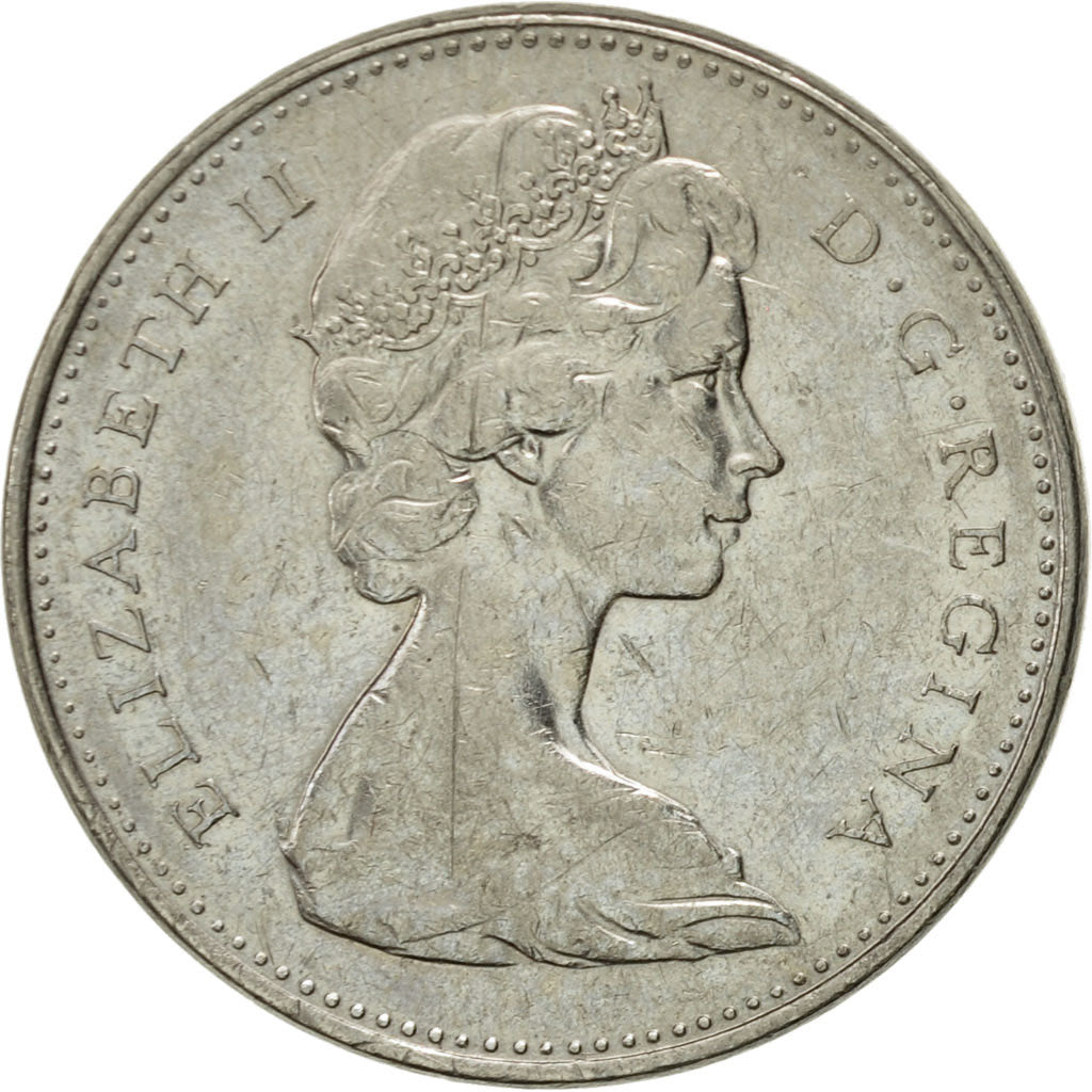 Coin, Canada, Elizabeth II, 5 Cents, 1968, Royal Canadian Mint, Ottawa