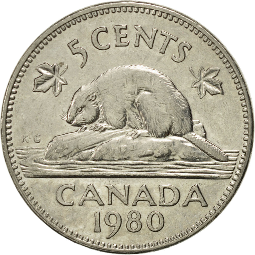 Monnaie, Canada, Elizabeth II, 5 Cents, 1980, Royal Canadian Mint, Ottawa, TTB+