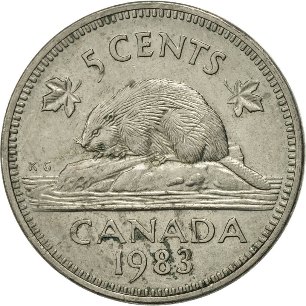 Coin, Canada, Elizabeth II, 5 Cents, 1983, Royal Canadian Mint, Ottawa