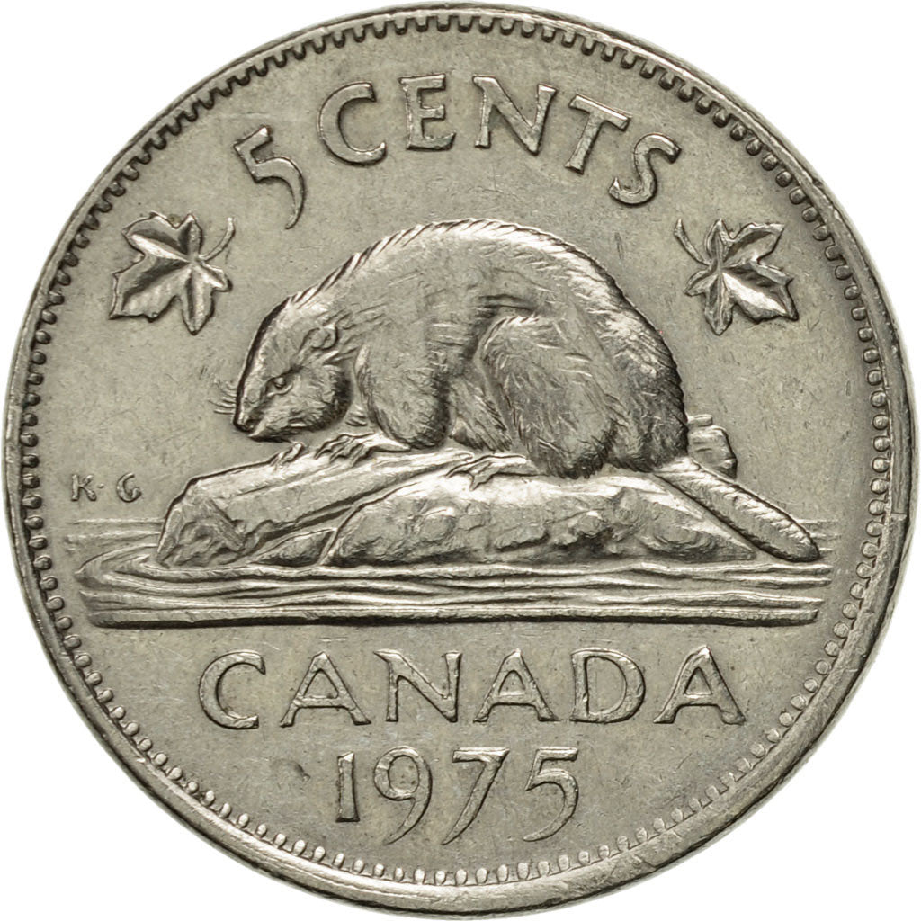 Monnaie, Canada, Elizabeth II, 5 Cents, 1975, Royal Canadian Mint, Ottawa, TTB+