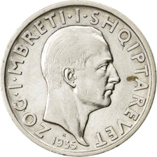 Monnaie, Albania, Zog I, Frang Ar, 1935, Rome, SUP, Argent, KM:16