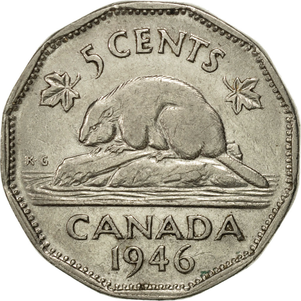 Canada, George VI, 5 Cents, 1946, Royal Canadian Mint, Ottawa, TTB+, Nickel