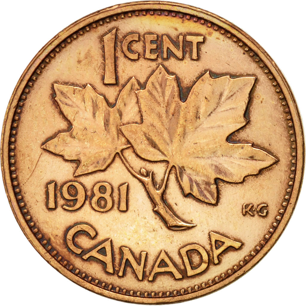 Coin, Canada, Elizabeth II, Cent, 1981, Royal Canadian Mint, Ottawa, AU(50-53)