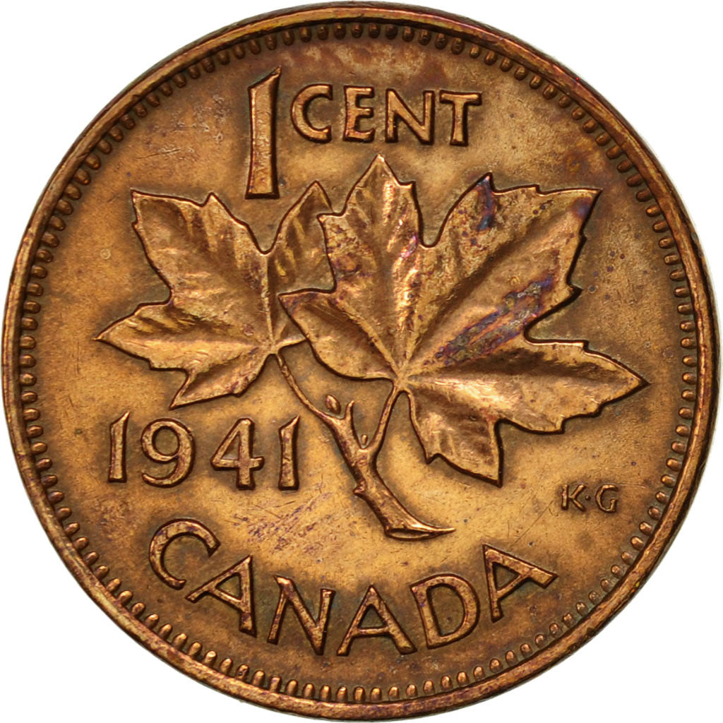 Coin, Canada, George VI, Cent, 1941, Royal Canadian Mint, Ottawa, EF(40-45)