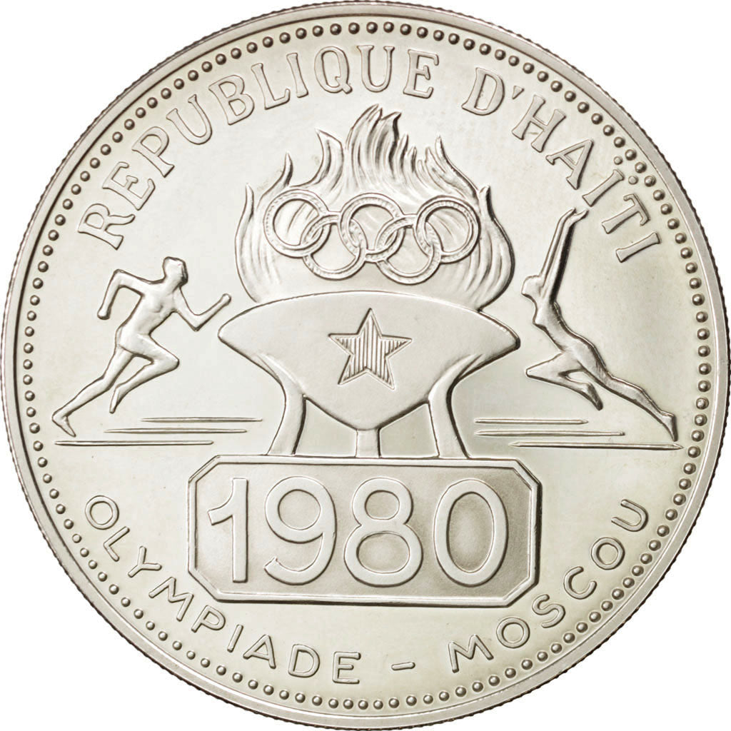 HAITI, 50 Gourdes, 1977, KM #129, MS(65-70), Silver, 21.50