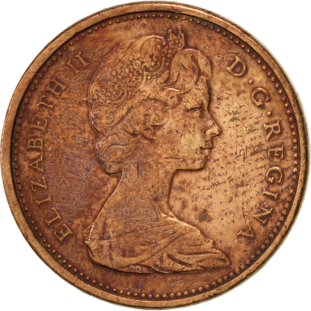 Coin, Canada, Elizabeth II, Cent, 1966, Royal Canadian Mint, Ottawa, EF(40-45)
