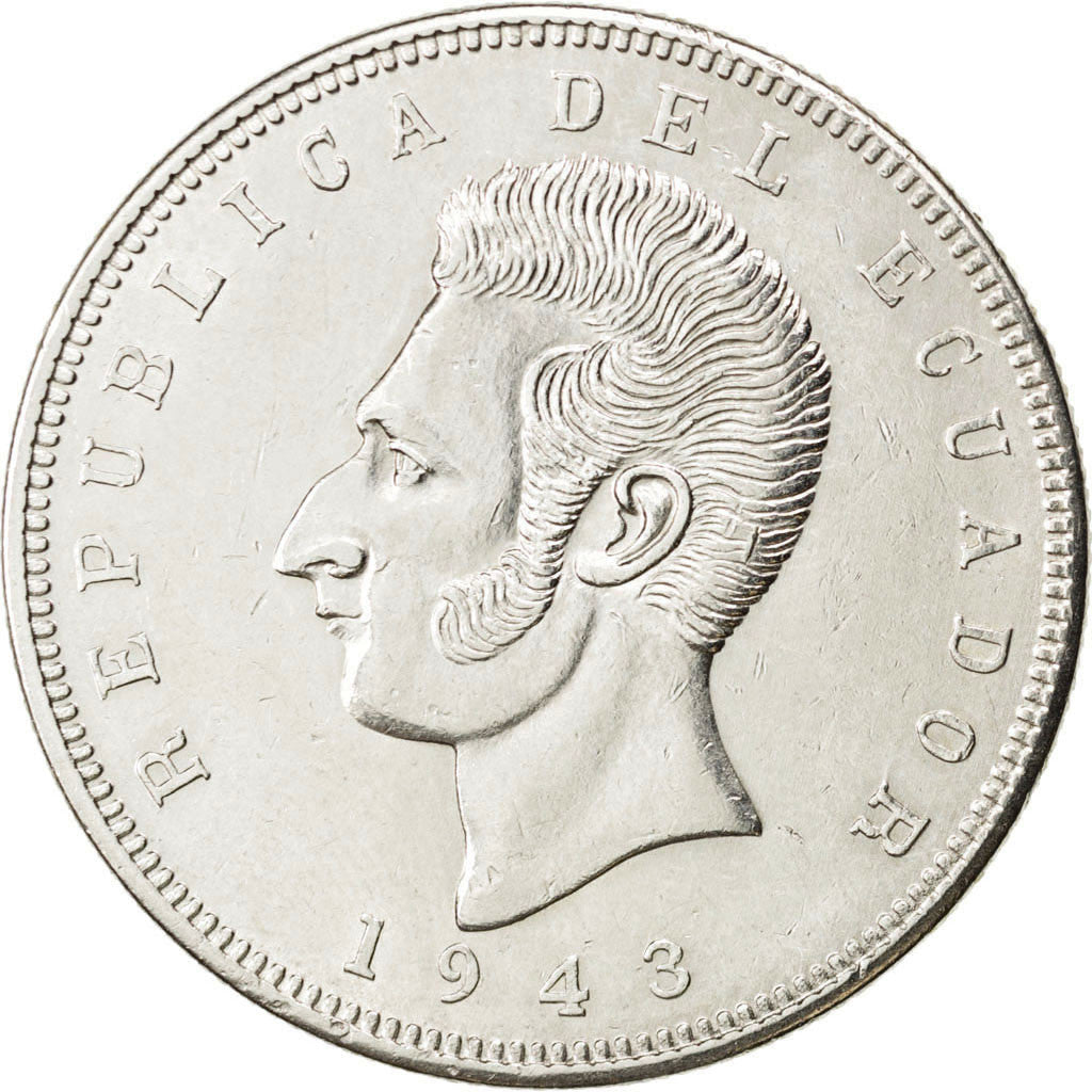 Equateur, République, 5 Sucres 1943 M° (Mexico), KM 79
