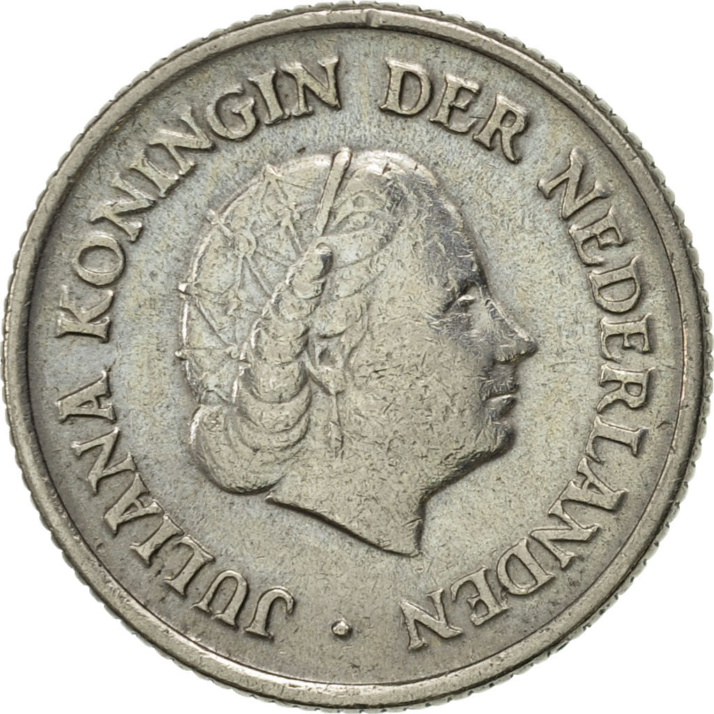 Moneda, Países Bajos, Juliana, 25 Cents, 1950, EBC, Níquel, KM:183