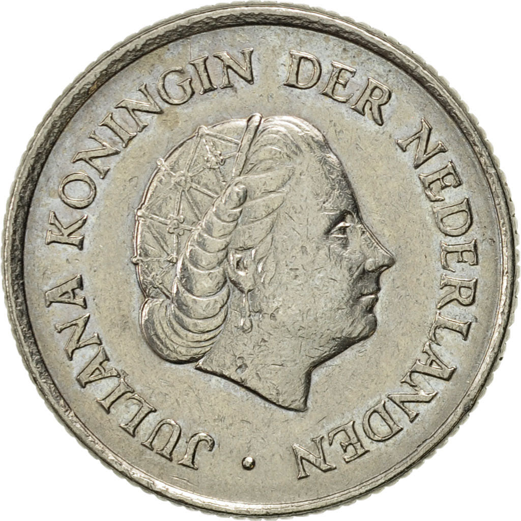 Monnaie, Pays-Bas, Juliana, 25 Cents, 1969, SUP, Nickel, KM:183