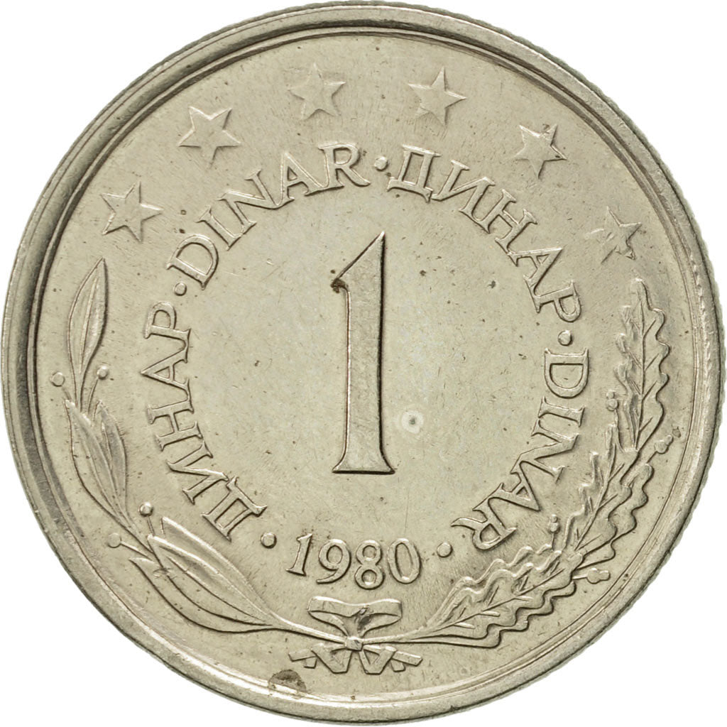 Monnaie, Yougoslavie, Dinar, 1980, SUP, Copper-Nickel-Zinc, KM:59