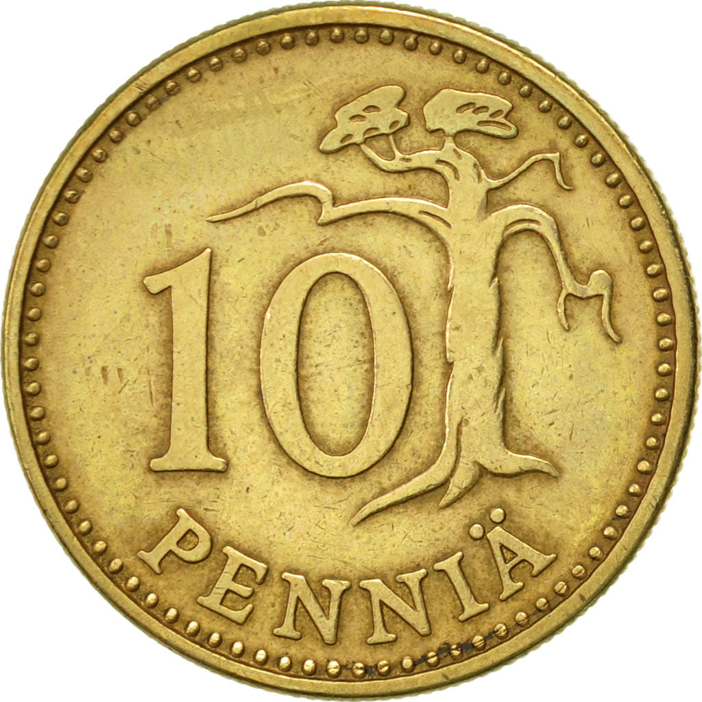 Münze, Finnland, 10 Pennia, 1963, SS+, Aluminum-Bronze, KM:46
