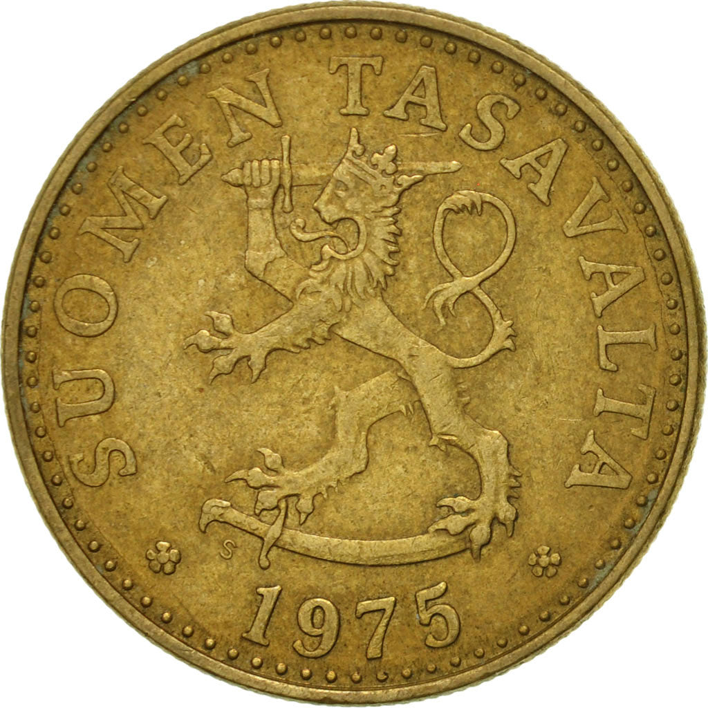 Coin, Finland, 20 Pennia, 1975, AU(50-53), Aluminum-Bronze, KM:47