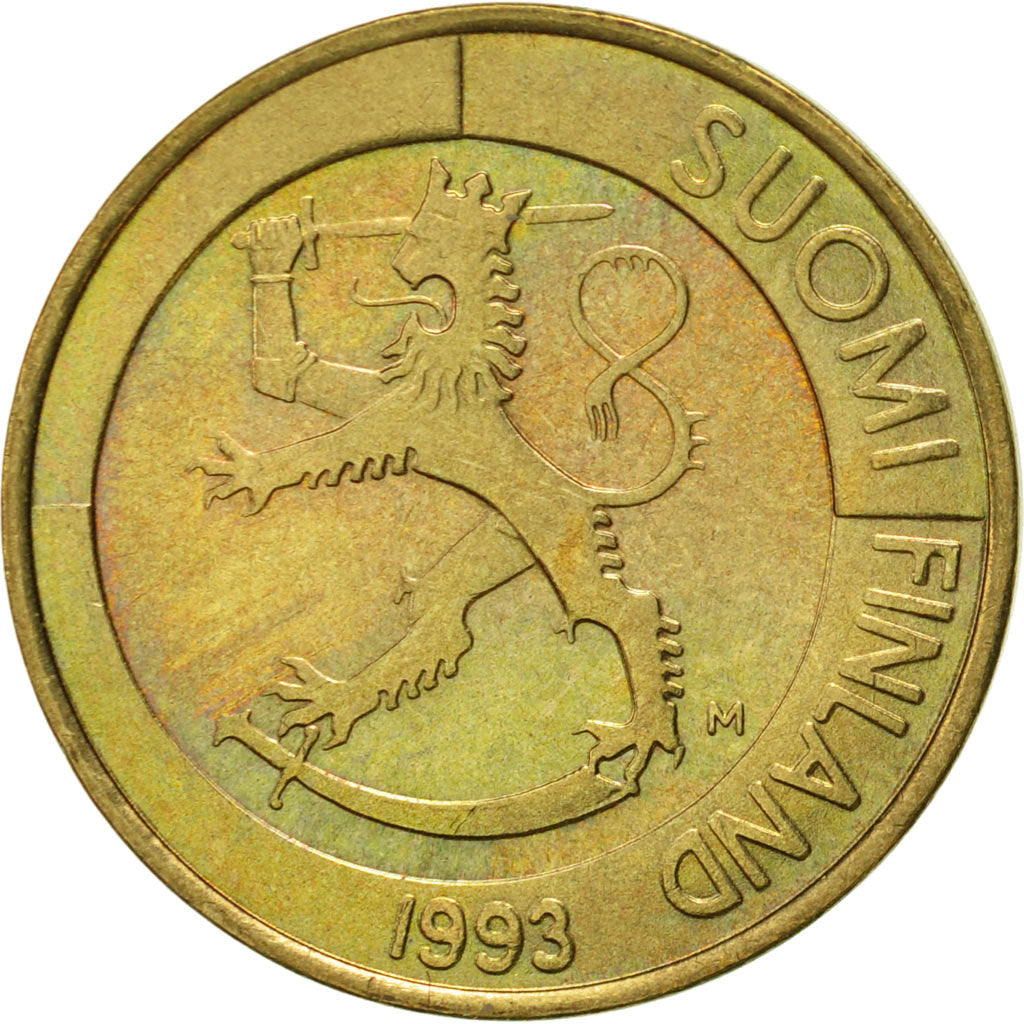 Coin, Finland, Markka, 1993, AU(55-58), Aluminum-Bronze, KM:76