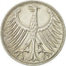 Coin, GERMANY - FEDERAL REPUBLIC, 5 Mark, 1966, Stuttgart, AU(50-53), Silver