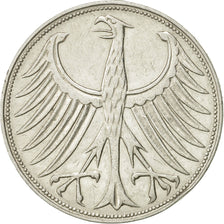 GERMANY - FEDERAL REPUBLIC, 5 Mark, 1960, Stuttgart, AU(50-53), Silver, KM:112.1