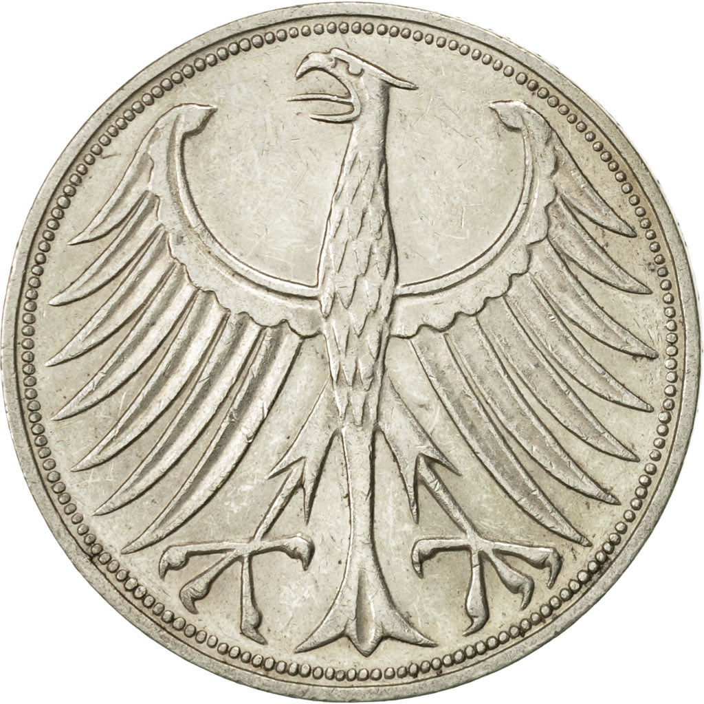 Coin, GERMANY - FEDERAL REPUBLIC, 5 Mark, 1972, Stuttgart, AU(50-53), Silver