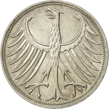 Coin, GERMANY - FEDERAL REPUBLIC, 5 Mark, 1970, Stuttgart, AU(50-53), Silver