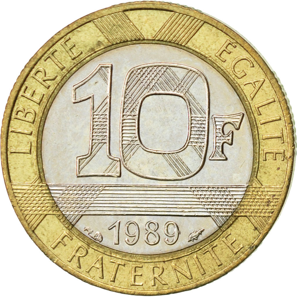 Münze, Frankreich, Génie, 10 Francs, 1989, Paris, VZ, Bi-Metallic, KM:964.1