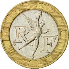 Münze, Frankreich, Génie, 10 Francs, 1992, Paris, VZ, Bi-Metallic, KM:964.1