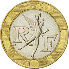 Münze, Frankreich, Génie, 10 Francs, 1991, Paris, VZ, Bi-Metallic, KM:964.1