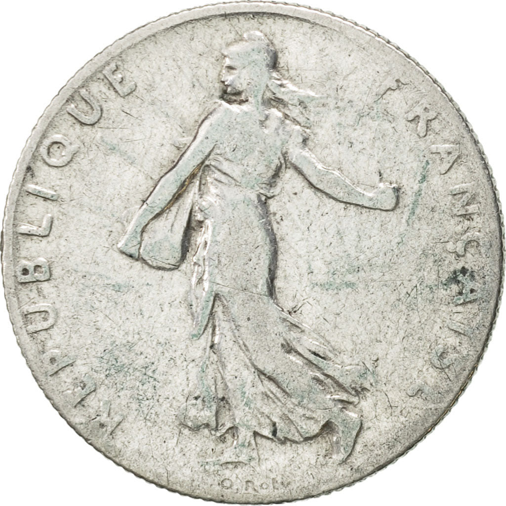 Moneta, Francia, Semeuse, 50 Centimes, 1913, Paris, BB, Argento, KM:854