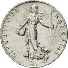 France, Semeuse, 50 Centimes, 1916, Paris, AU(55-58), Silver, KM:854