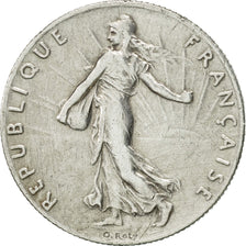 France, Semeuse, 50 Centimes, 1917, Paris, AU(55-58), Silver, KM:854