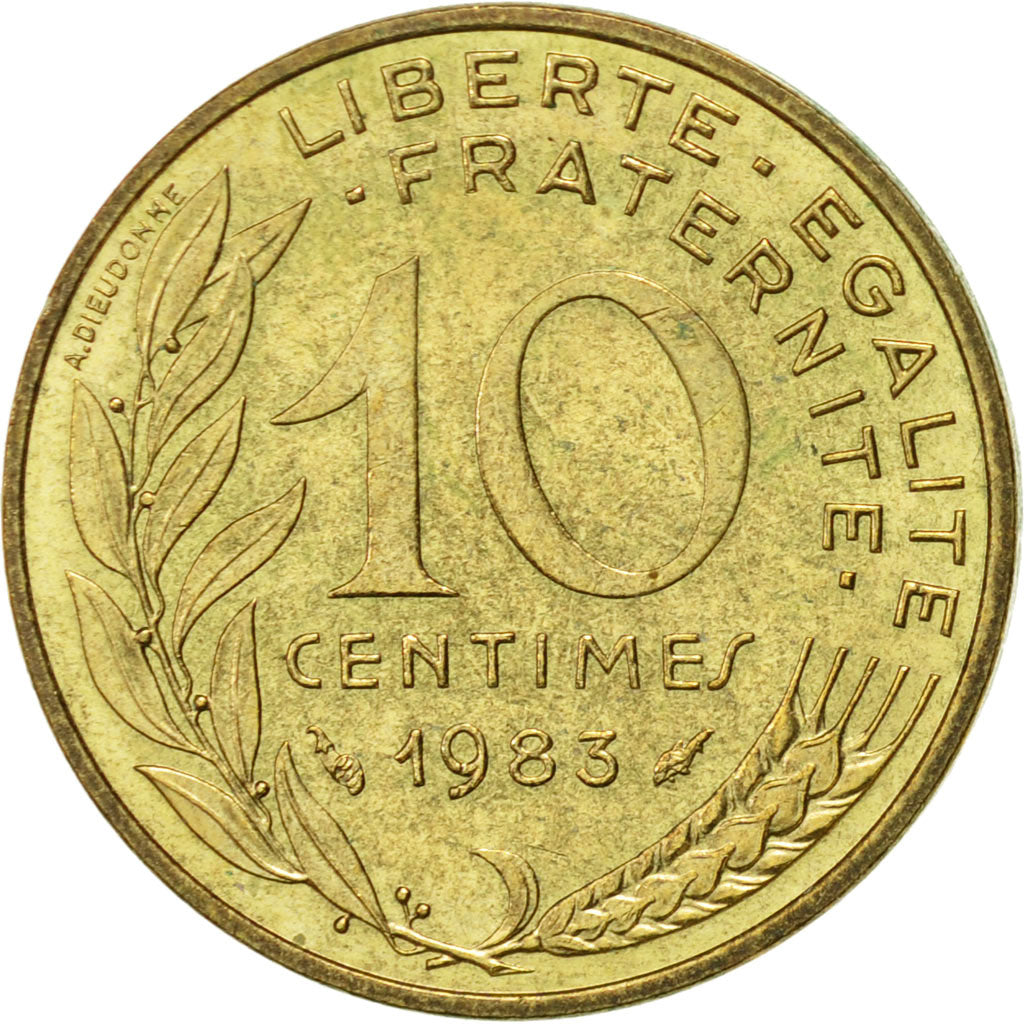 Coin, France, Marianne, 10 Centimes, 1983, Paris, AU(55-58), Aluminum-Bronze