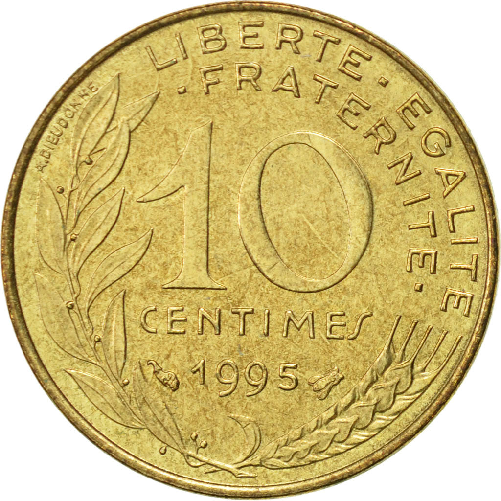 Coin, France, Marianne, 10 Centimes, 1995, Paris, AU(55-58), Aluminum-Bronze