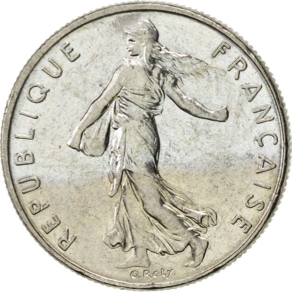 France, Semeuse, 1/2 Franc, 1988, Paris, AU(55-58), Nickel, KM:931.1