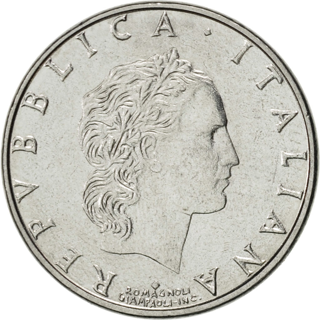 Coin, Italy, 50 Lire, 1994, Rome, AU(55-58), Stainless Steel, KM:95.2