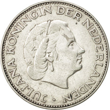 Coin, Netherlands, Juliana, 2-1/2 Gulden, 1959, AU(55-58), Silver, KM:185
