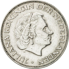 Netherlands, Juliana, 2-1/2 Gulden, 1962, AU(55-58), Silver, KM:185