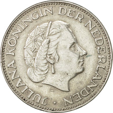 Coin, Netherlands, Juliana, 2-1/2 Gulden, 1966, AU(50-53), Silver, KM:185