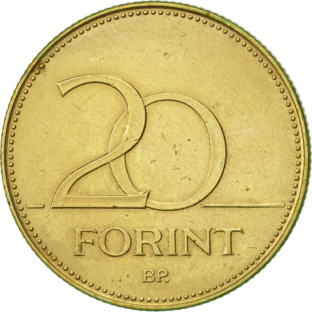 Coin, Hungary, 20 Forint, 1994, Budapest, AU(50-53), Nickel-brass, KM:696