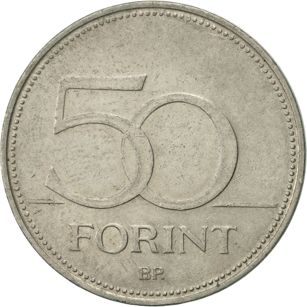 Coin, Hungary, 50 Forint, 1995, Budapest, AU(50-53), Copper-nickel, KM:697