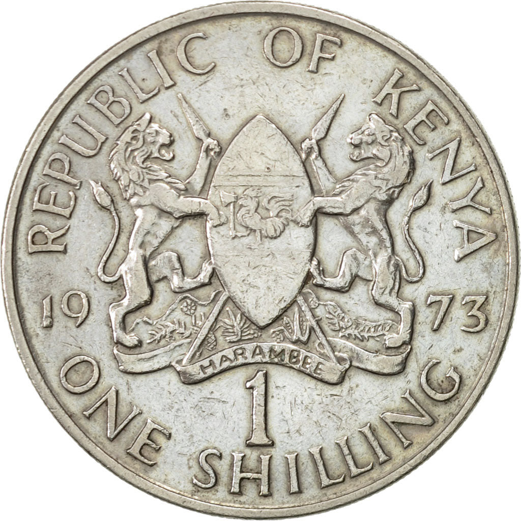 Coin, Kenya, Shilling, 1973, AU(50-53), Copper-nickel, KM:14