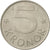 Munten, Zweden, Carl XVI Gustaf, 5 Kronor, 1988, ZF+, Copper-nickel, KM:853