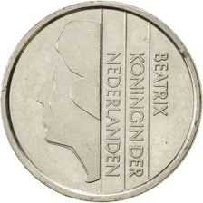 Coin, Netherlands, Beatrix, 25 Cents, 1989, AU(55-58), Nickel, KM:204