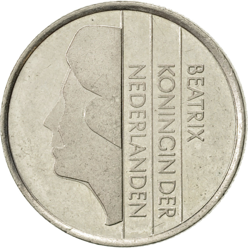 Monnaie, Pays-Bas, Beatrix, 25 Cents, 1986, SUP, Nickel, KM:204