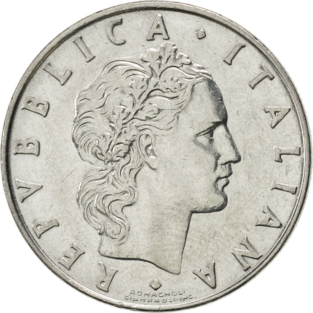 Munten, Italië, 50 Lire, 1973, Rome, PR, Stainless Steel, KM:95.1