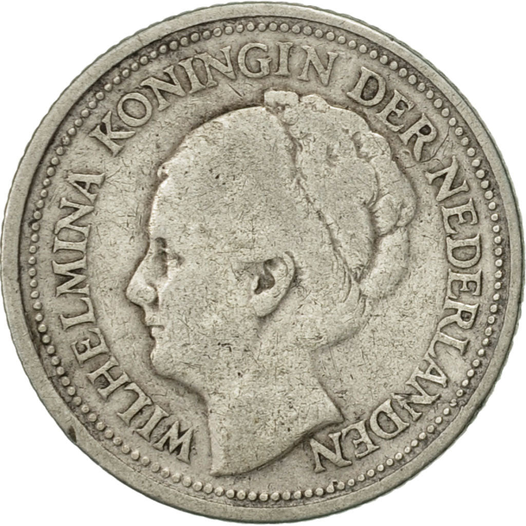 Coin, Netherlands, Wilhelmina I, 10 Cents, 1928, VF(20-25), Silver, KM:163