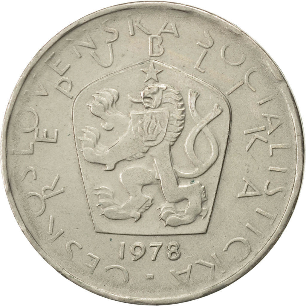 Coin, Czechoslovakia, 5 Korun, 1978, AU(55-58), Copper-nickel, KM:60