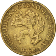 Czechoslovakia, Koruna, 1960, AU(55-58), Aluminum-Bronze, KM:46