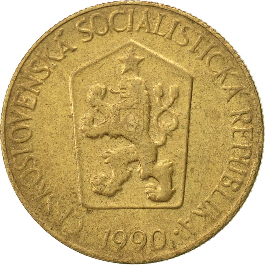 Monnaie, Tchécoslovaquie, Koruna, 1990, TTB+, Aluminum-Bronze, KM:50