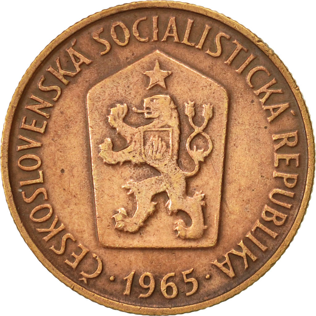 Coin, Czechoslovakia, 50 Haleru, 1965, AU(50-53), Bronze, KM:55.1