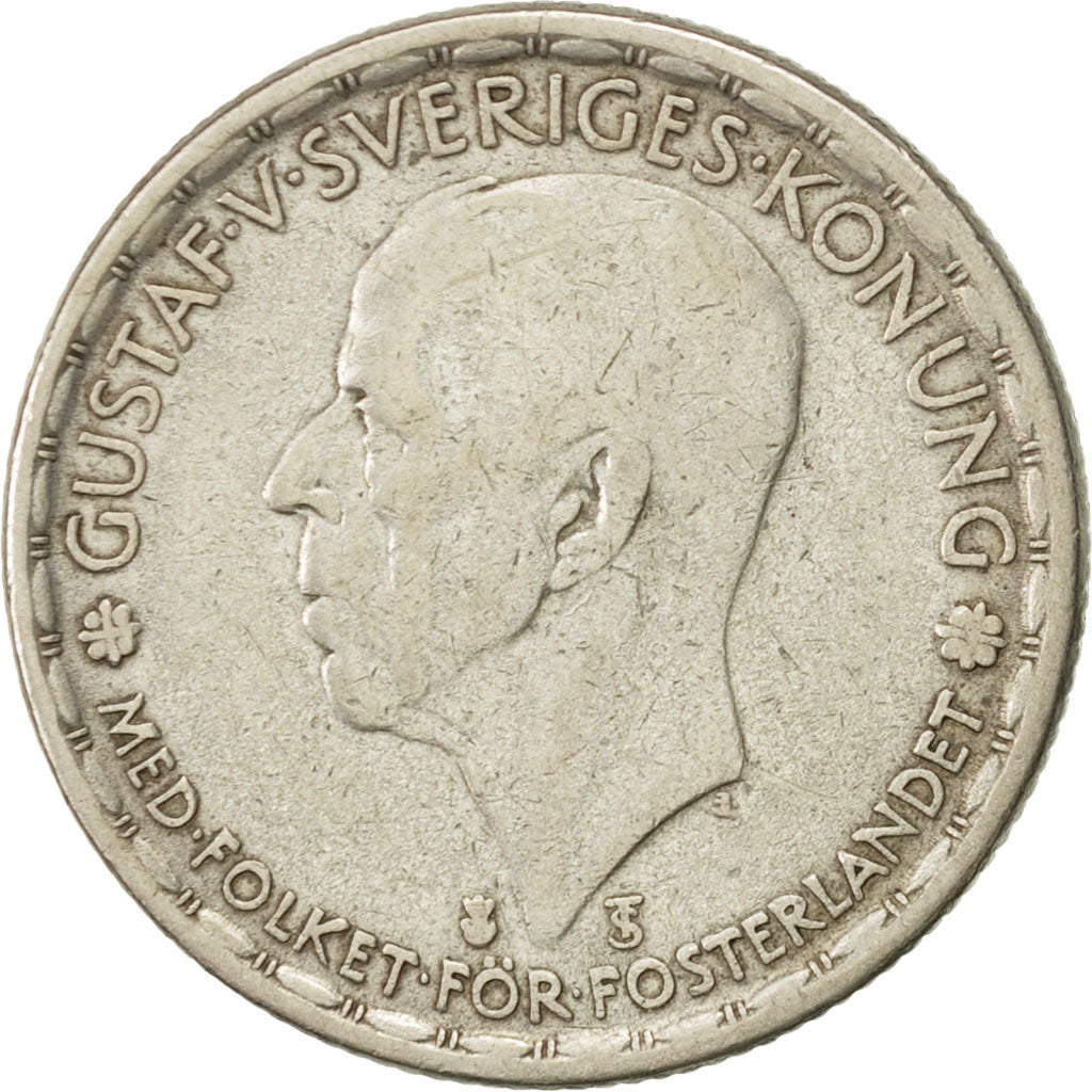 Coin, Sweden, Gustaf V, Krona, 1946, EF(40-45), Silver, KM:814